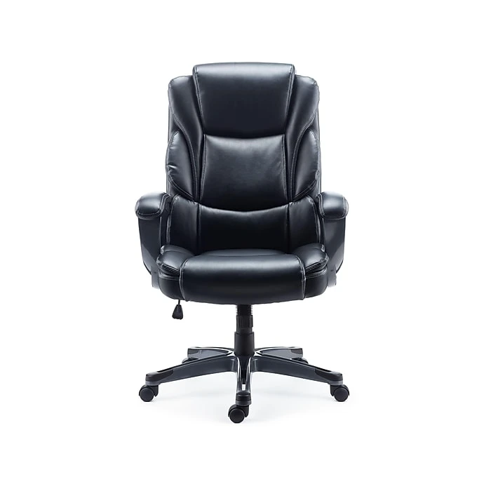 Staples Mcallum Bonded Leather Manager Chair, Black (51473) 3 Staples Mcallum Bonded Leather Manager Chair, Black (51473)