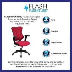 Flash Furniture BLZP806BY Mesh Office Chair, Burgundy (BLZP806BY) -Office Chairs Shop unnamed file 395