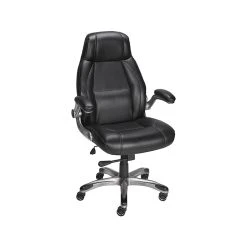 Staples Torrent Bonded Leather Manager Chair, Glossy Black (51283/20224)