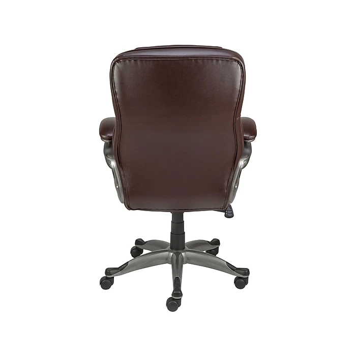 Staples Osgood High-Back Bonded Leather Manager Chair, Brown (22298) 5 Staples Osgood High-Back Bonded Leather Manager Chair, Brown (22298) - Image 3