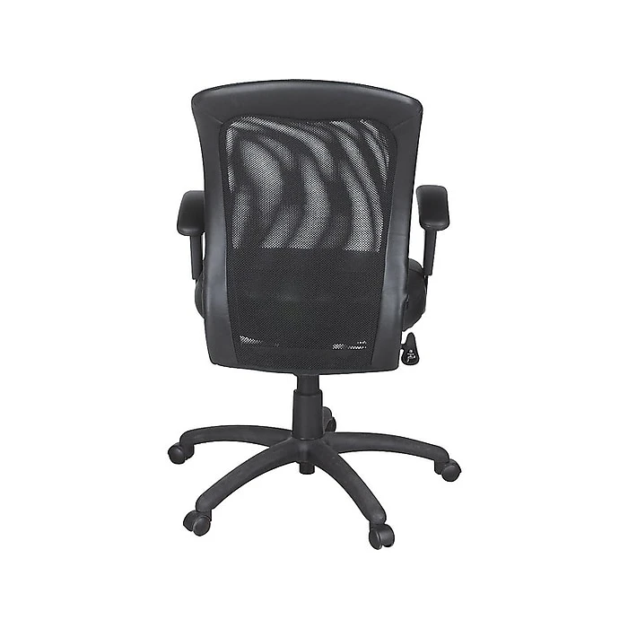 Global Airflow Mesh Back Leather Manager Chair, Black (9339BK) 4 Global Airflow Mesh Back Leather Manager Chair, Black (9339BK) - Image 2