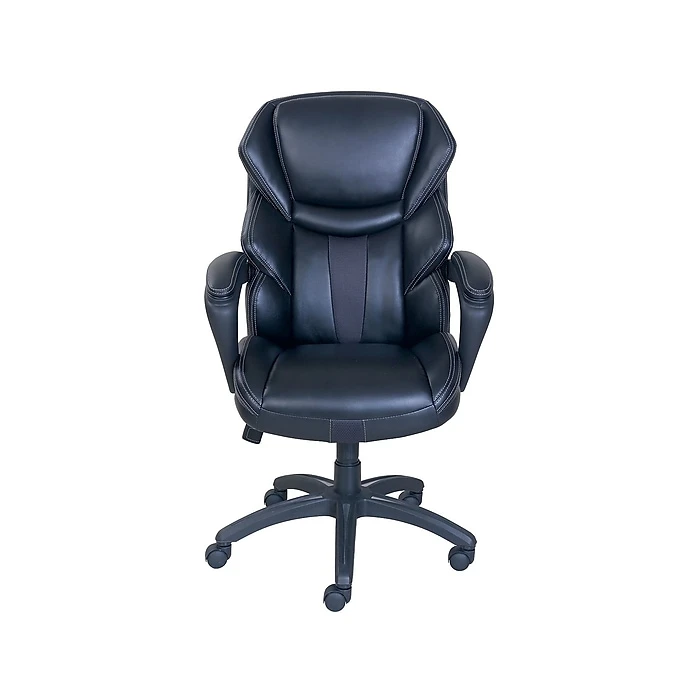Dormeo Espo Octaspring Bonded Leather Managers Office Chair, Fixed Arms, Black 4 Dormeo Espo Octaspring Bonded Leather Managers Office Chair, Fixed Arms, Black - Image 2