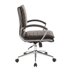 Office Star Pro-Line II Espresso Faux Leather Mid-Back Manager's Chair With Chrome Finish Arms And Base (SPX23591C-U1) -Office Chairs Shop unnamed file 4073