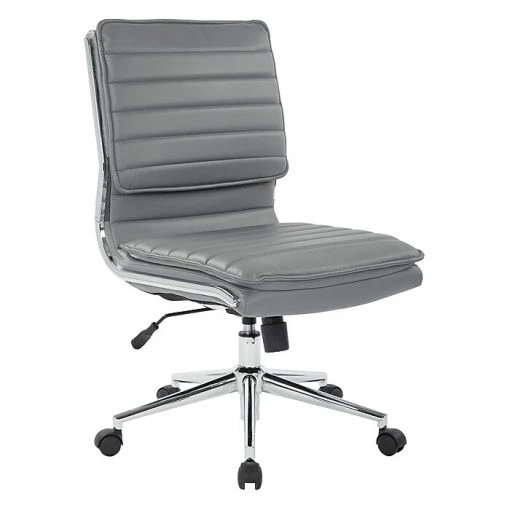 Office Star Pro-Line II Charcoal Gray Faux Leather Armless Mid-Back Manager's Chair With Chrome Finish Arms And Base (SPX23592C-U42) 4 Office Star Pro-Line II Charcoal Gray Faux Leather Armless Mid-Back Manager's Chair With Chrome Finish Arms And Base (SPX23592C-U42) -Office Chairs Shop unnamed file 4085