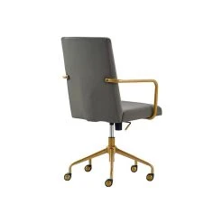 Elle Decor Giselle Fabric Computer And Desk Chair, Light Gray/Gold (CHR10058B) -Office Chairs Shop unnamed file 410