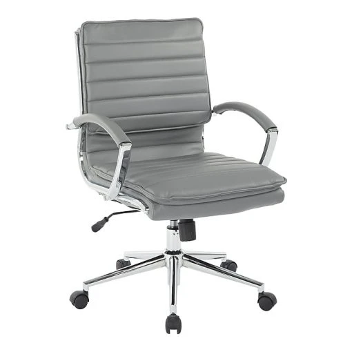 Office Star Pro-Line II Charcoal Gray Faux Leather Mid-Back Manager's Chair With Chrome Finish Arms And Base (SPX23591C-U42) 2 Office Star Pro-Line II Charcoal Gray Faux Leather Mid-Back Manager's Chair With Chrome Finish Arms And Base (SPX23591C-U42) -Office Chairs Shop unnamed file 4100