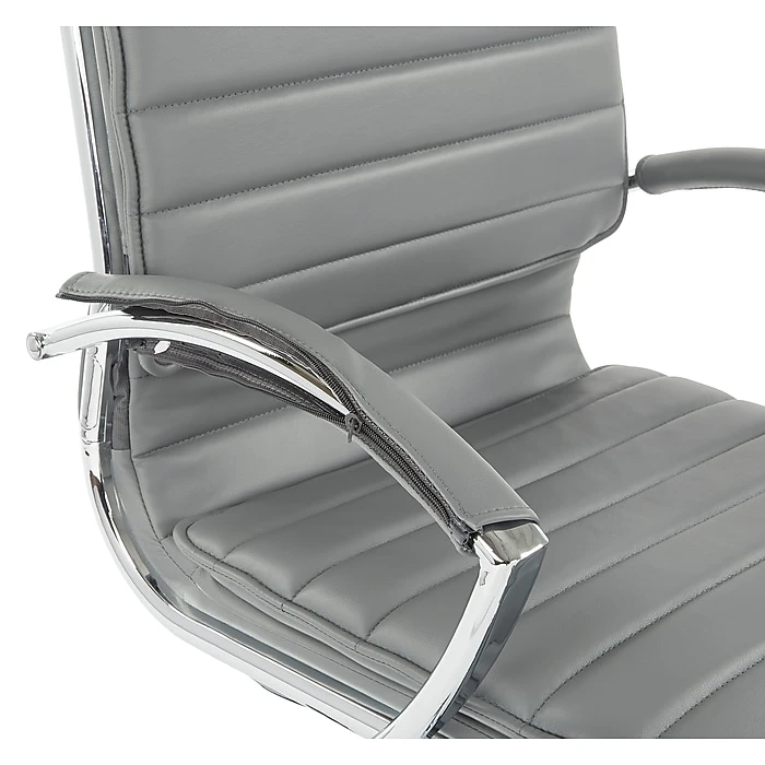 Office Star Pro-Line II Charcoal Gray Faux Leather Mid-Back Manager's Chair With Chrome Finish Arms And Base (SPX23591C-U42) 11 Office Star Pro-Line II Charcoal Gray Faux Leather Mid-Back Manager's Chair With Chrome Finish Arms And Base (SPX23591C-U42) - Image 9