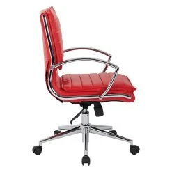 Office Star Pro-Line II Red Faux Leather Mid-Back Manager's Chair With Chrome Finish Arms And Base (SPX23591C-U9) -Office Chairs Shop unnamed file 4116