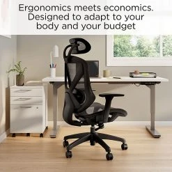 Union & Scale™ FlexFit™ Dexley Mesh Task Chair, Black (UN56946) -Office Chairs Shop unnamed file 4132