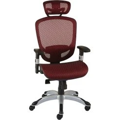 Union & Scale™ FlexFit™ Hyken Mesh Task Chair, Maroon (UN59462)