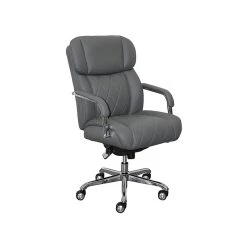 La-Z-Boy Sutherland Ergonomic Faux Leather Swivel Computer And Desk Chair, Gray (CHR10048B) -Office Chairs Shop unnamed file 416