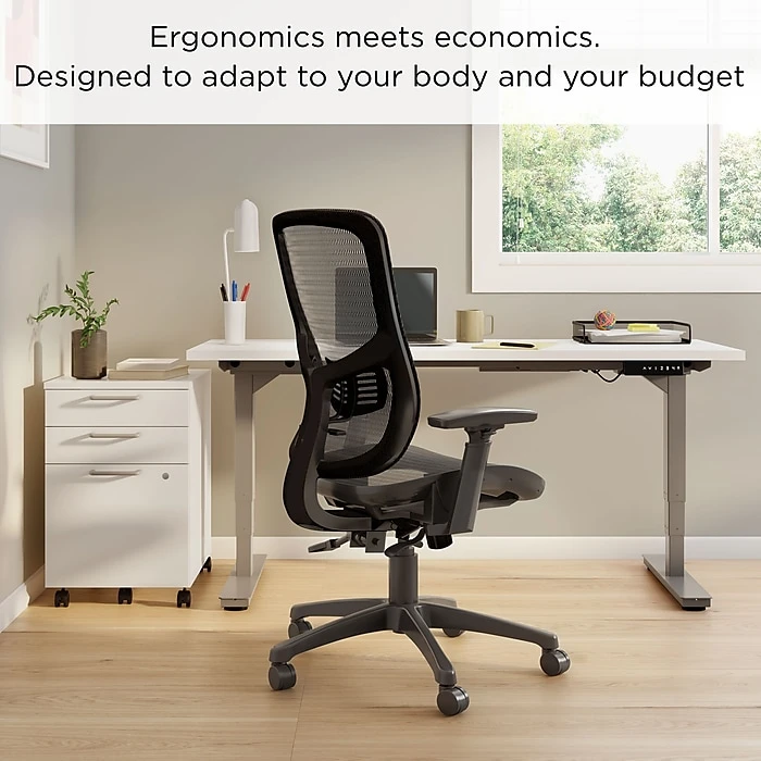 Union & Scale FlexFit™ Kroy Mesh Task Chair, Black (UN59456) 7 Union & Scale FlexFit™ Kroy Mesh Task Chair, Black (UN59456) - Image 5