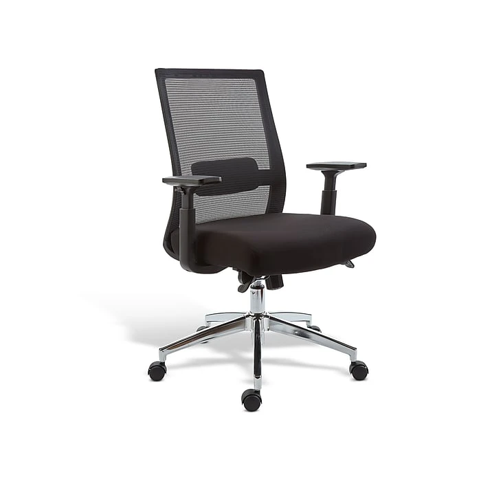 Union & Scale™ Prestige Marrett Fabric/Mesh Swivel Task Chair, Black (UN53249) 3 Union & Scale™ Prestige Marrett Fabric/Mesh Swivel Task Chair, Black (UN53249)