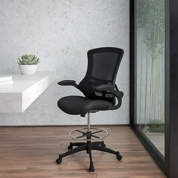 Flash Furniture Mid-Back Design Mesh Task Chair, Black (BL-X-5M-D-GG) 4 Flash Furniture Mid-Back Design Mesh Task Chair, Black (BL-X-5M-D-GG) - Image 2