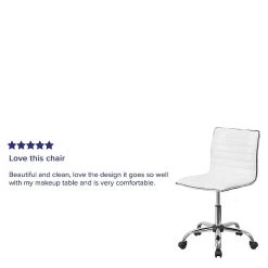 Flash Furniture Low Back Armless White Ribbed Designer Swivel Task Chair (DS512BWH) -Office Chairs Shop unnamed file 4400