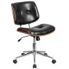 Flash Furniture Mid-Back Black Leather Ergonomic Wood Swivel Task Chair [SD-2658-5-GG] -Office Chairs Shop unnamed file 4405