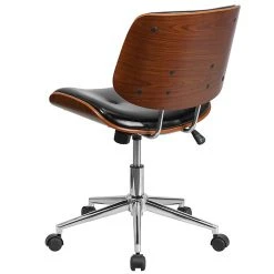 Flash Furniture Mid-Back Black Leather Ergonomic Wood Swivel Task Chair [SD-2658-5-GG] -Office Chairs Shop unnamed file 4411