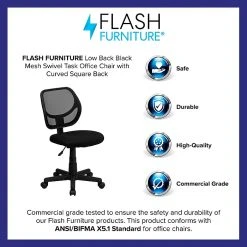 Flash Furniture Mesh Task Chair, Black (WA-3074-BK-GG) -Office Chairs Shop unnamed file 4417