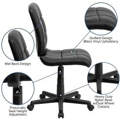 Flash Furniture Vinyl Task Chair, Black (GO16911BK) -Office Chairs Shop unnamed file 4439