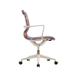 The Raynor Group Elizabeth Sutton Wynwood Fabric Swivel Task Chair, Multi Rose White Gold (K-ESWY-WHT-ROSE-GLD) -Office Chairs Shop unnamed file 4462