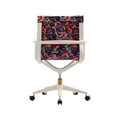 The Raynor Group Elizabeth Sutton Wynwood Fabric Swivel Task Chair, Multi Rose White Gold (K-ESWY-WHT-ROSE-GLD) -Office Chairs Shop unnamed file 4463