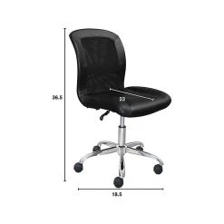 Serta Essentials Armless Ergonomic Bonded Leather/Mesh Swivel Task Chair, Black (48740) -Office Chairs Shop unnamed file 4514