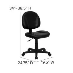 Flash Furniture Faux Leather Task Chair, Black (BT688BK) -Office Chairs Shop unnamed file 4528