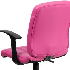 Flash Furniture Mid-Back Quilted Vinyl Task Chair With Nylon Arms, Pink -Office Chairs Shop unnamed file 4549