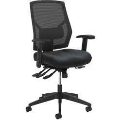 HON Crio Mesh/Bonded Leather High-Back Task Chair, Black (BSXVL582SB11T)