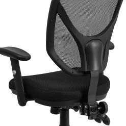 Flash Furniture Mid-Back Black Mesh Swivel Task Chair, Triple Paddle Control, Height-Adjustable Arms -Office Chairs Shop unnamed file 4577