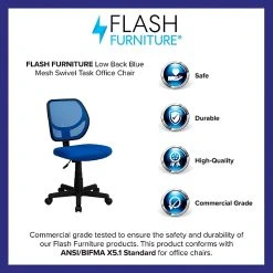 Flash Furniture Fabric Mid-back Task Chair, Blue 14 Flash Furniture Fabric Mid-back Task Chair, Blue -Office Chairs Shop unnamed file 4581