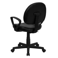 Flash Furniture Mid Back Leather Ergonomic Task Chair With Arms, Black (BT688BKA) -Office Chairs Shop unnamed file 4597
