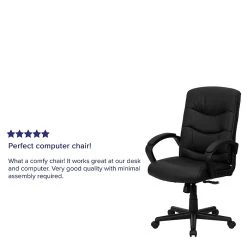 Flash Furniture Faux Leather Task Chair, Black (GO9771BKLEA) -Office Chairs Shop unnamed file 4618