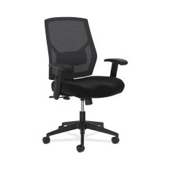 HON Crio Fabric/Mesh High-Back Task Chair, Black (BSXVL581ES10T)