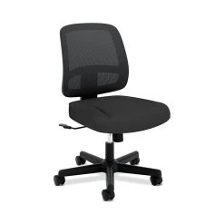 HON ValuTask Mesh Back Task Chair, Center-Tilt, Black (BSXVL205MM10T)