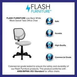 Flash Furniture Mid-Back Task Chair, White -Office Chairs Shop unnamed file 4747