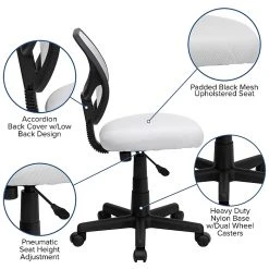 Flash Furniture Mid-Back Task Chair, White -Office Chairs Shop unnamed file 4749