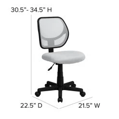 Flash Furniture Mid-Back Task Chair, White -Office Chairs Shop unnamed file 4750
