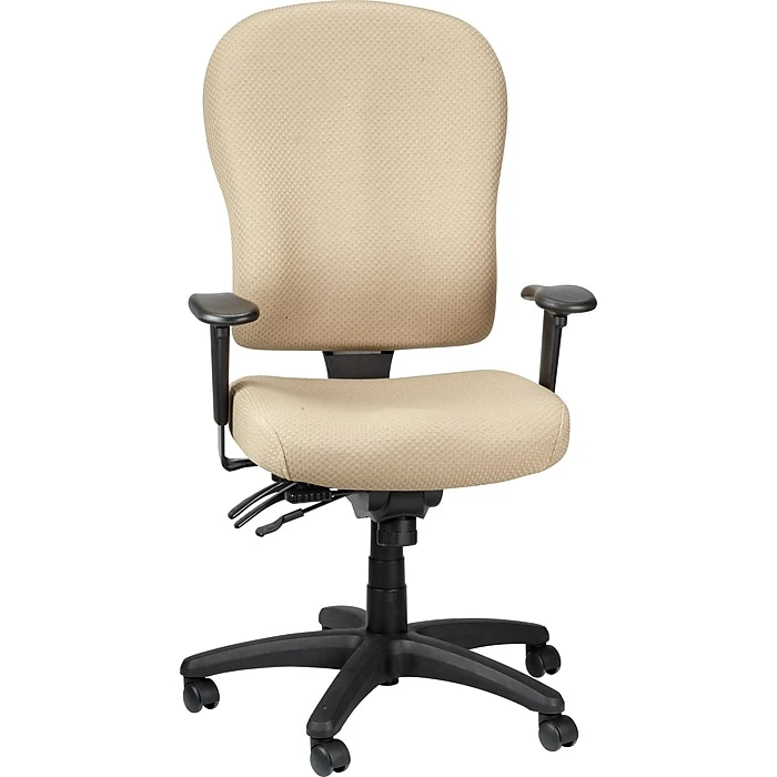 Tempur-Pedic Ergonomic Mid-Back Fabric Task Chair, Adjustable Arms, Beige 6 Tempur-Pedic Ergonomic Mid-Back Fabric Task Chair, Adjustable Arms, Beige - Image 4