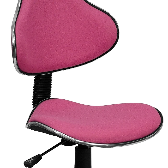 Flash Furniture Fabric Ergonomic Task Chairs With Chrome Metal Band Accent (BT699PINK) 10 Flash Furniture Fabric Ergonomic Task Chairs With Chrome Metal Band Accent (BT699PINK) - Image 8