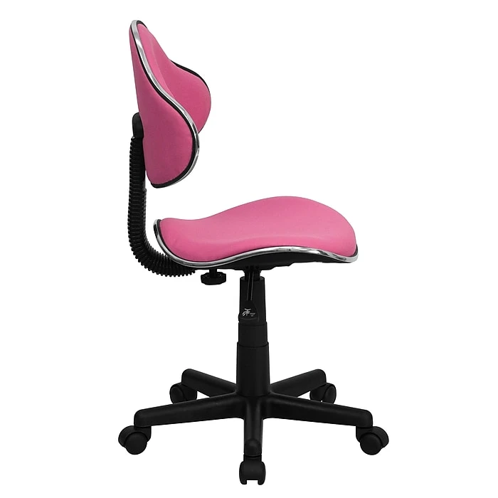 Flash Furniture Fabric Ergonomic Task Chairs With Chrome Metal Band Accent (BT699PINK) 11 Flash Furniture Fabric Ergonomic Task Chairs With Chrome Metal Band Accent (BT699PINK) - Image 9