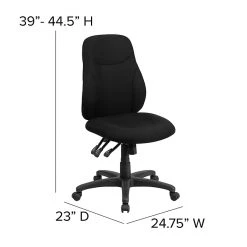 Flash Furniture BT90297M Fabric-Upholstered Mid-Back Multi-Functional Ergo Swivel Task Chair, Black -Office Chairs Shop unnamed file 4841