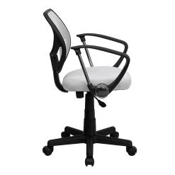 Flash Furniture Fabric Mid-Back Task Chair With Capped Arm, White -Office Chairs Shop unnamed file 4854
