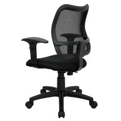 Flash Furniture Mid Back Mesh Task Chair With Fabric Seat And Arms, Black -Office Chairs Shop unnamed file 4860
