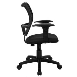 Flash Furniture Mid Back Mesh Task Chair With Fabric Seat And Arms, Black -Office Chairs Shop unnamed file 4861