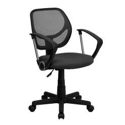Flash Furniture Fabric Mid-Back Task Chair With Capped Arm, Gray
