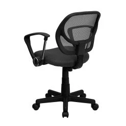 Flash Furniture Fabric Mid-Back Task Chair With Capped Arm, Gray -Office Chairs Shop unnamed file 4870