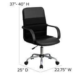 Flash Furniture Mesh Back LeatherSoft Task Chair, Black (LF-W-61B-2-GG) -Office Chairs Shop unnamed file 4878