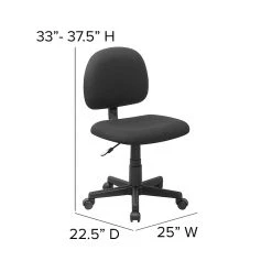 Flash Furniture 31" - 37 1/2" Fabric Ergonomic Task Chairs (BT660BLK) -Office Chairs Shop unnamed file 4894