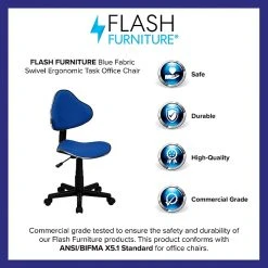 Flash Furniture Fabric Ergonomic Task Chairs With Chrome Metal Band Accent (BT699BLUE) -Office Chairs Shop unnamed file 4912